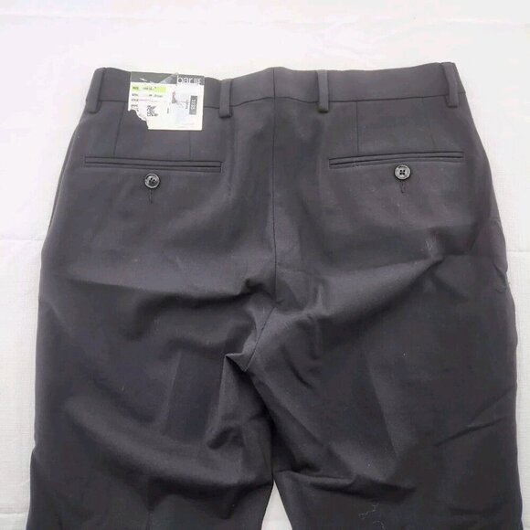 Bar III Men's Dress Pants Skinny Fit  Slacks - Black - 30W-30L Wool Blend - Picture 4 of 5